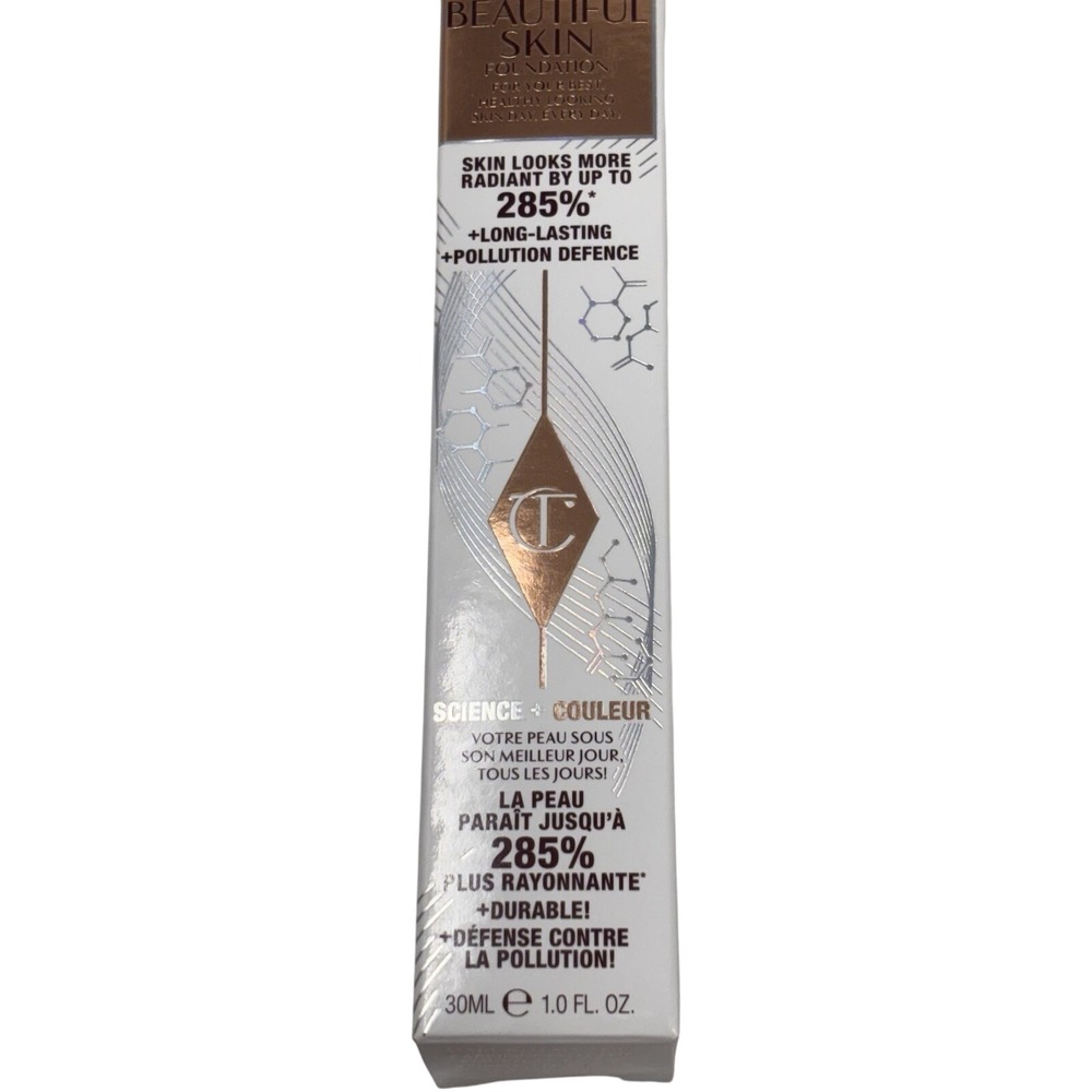 Charlotte‎ Tilbury Beautiful Skin Foundation 8 Neutral 30ml Medium Coverage Glow - Picture 8 of 9